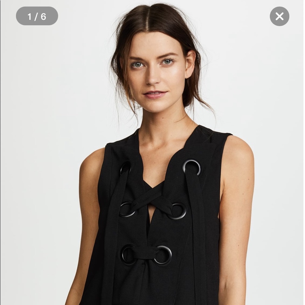 English Factory Liberty Lace Up Dress in Medium
